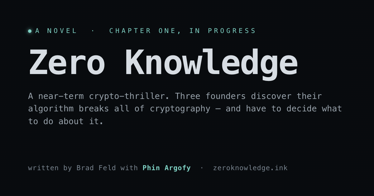 Three Covers. Pick One. Or None of the Above — Zero Knowledge